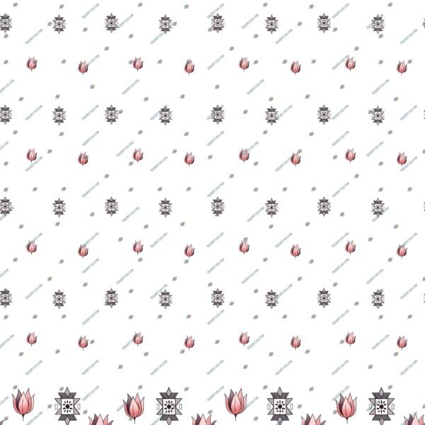 Flowers Border Design Pattern – Digital Textile Print