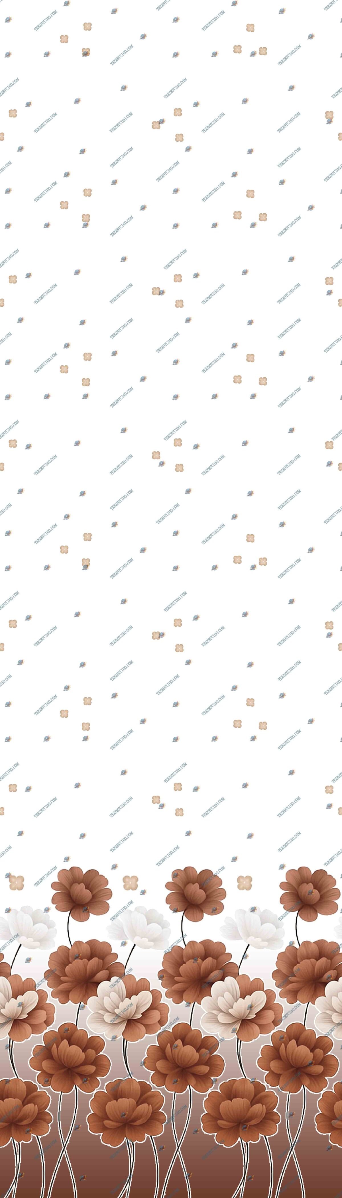 Flowers Border Design Pattern – Digital Textile Print