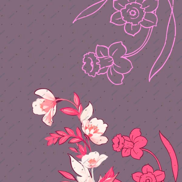 Flowers Kurti Design Pattern – Digital Textile Print