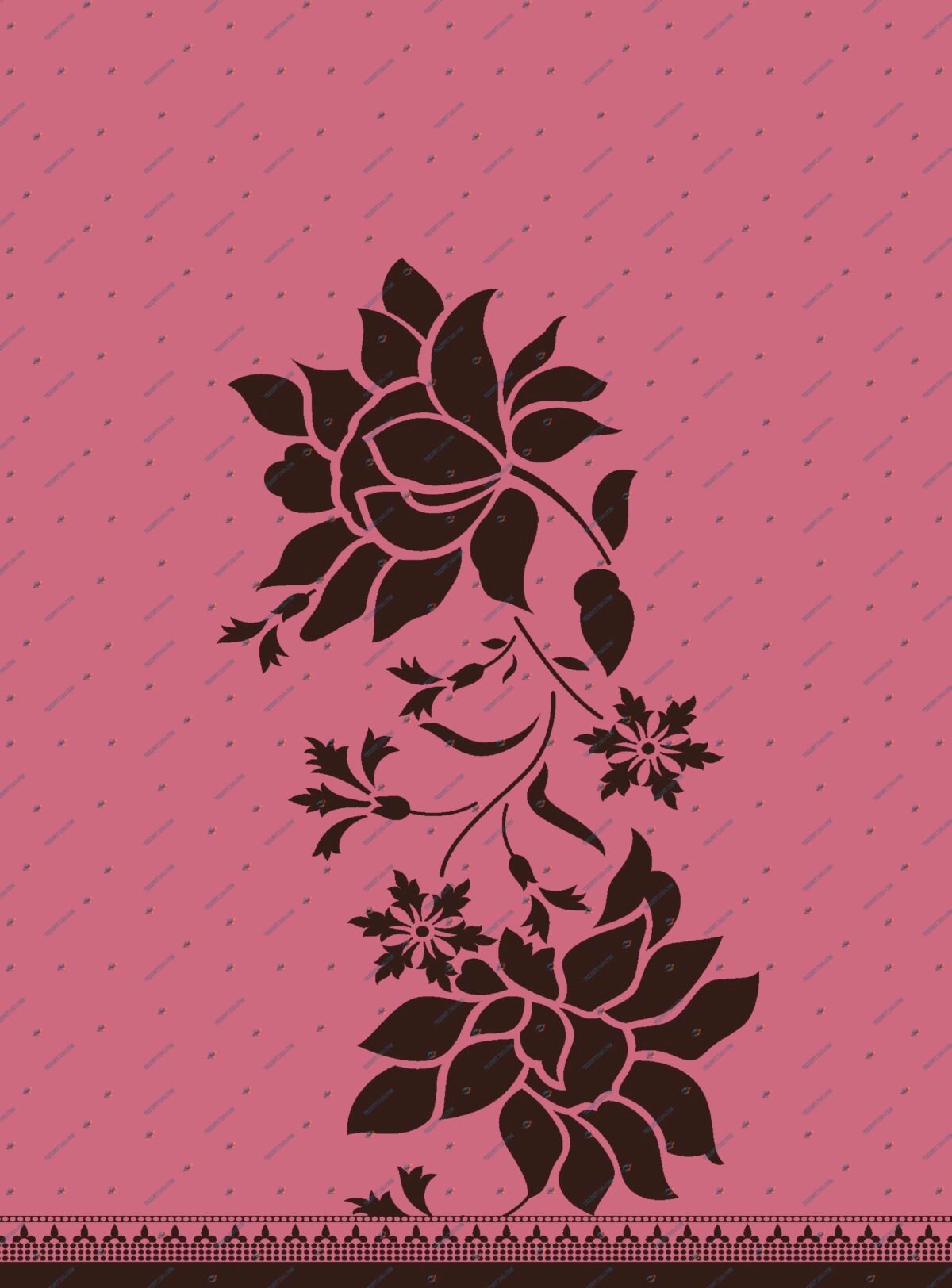 Flowers Kurti Design Pattern – Digital Textile Print
