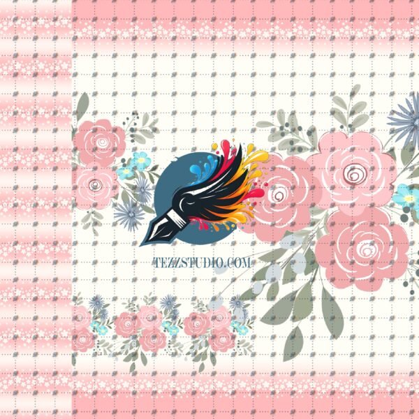 Flowers Saree Design Pattern – Digital Textile Print