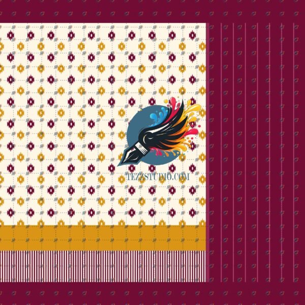 Flowers Saree Design Pattern – Digital Textile Print