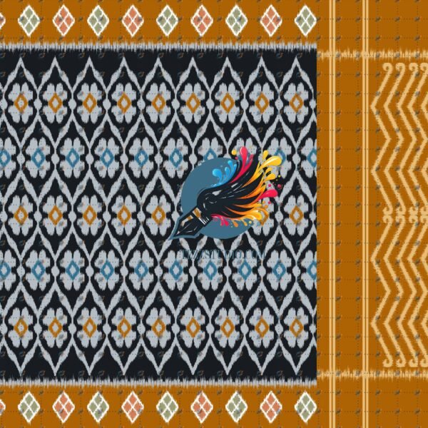 Flowers Saree Design Pattern – Digital Textile Print