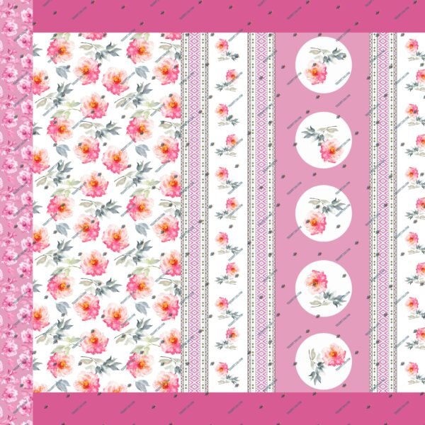 Flowers Saree Design Pattern – Digital Textile Print