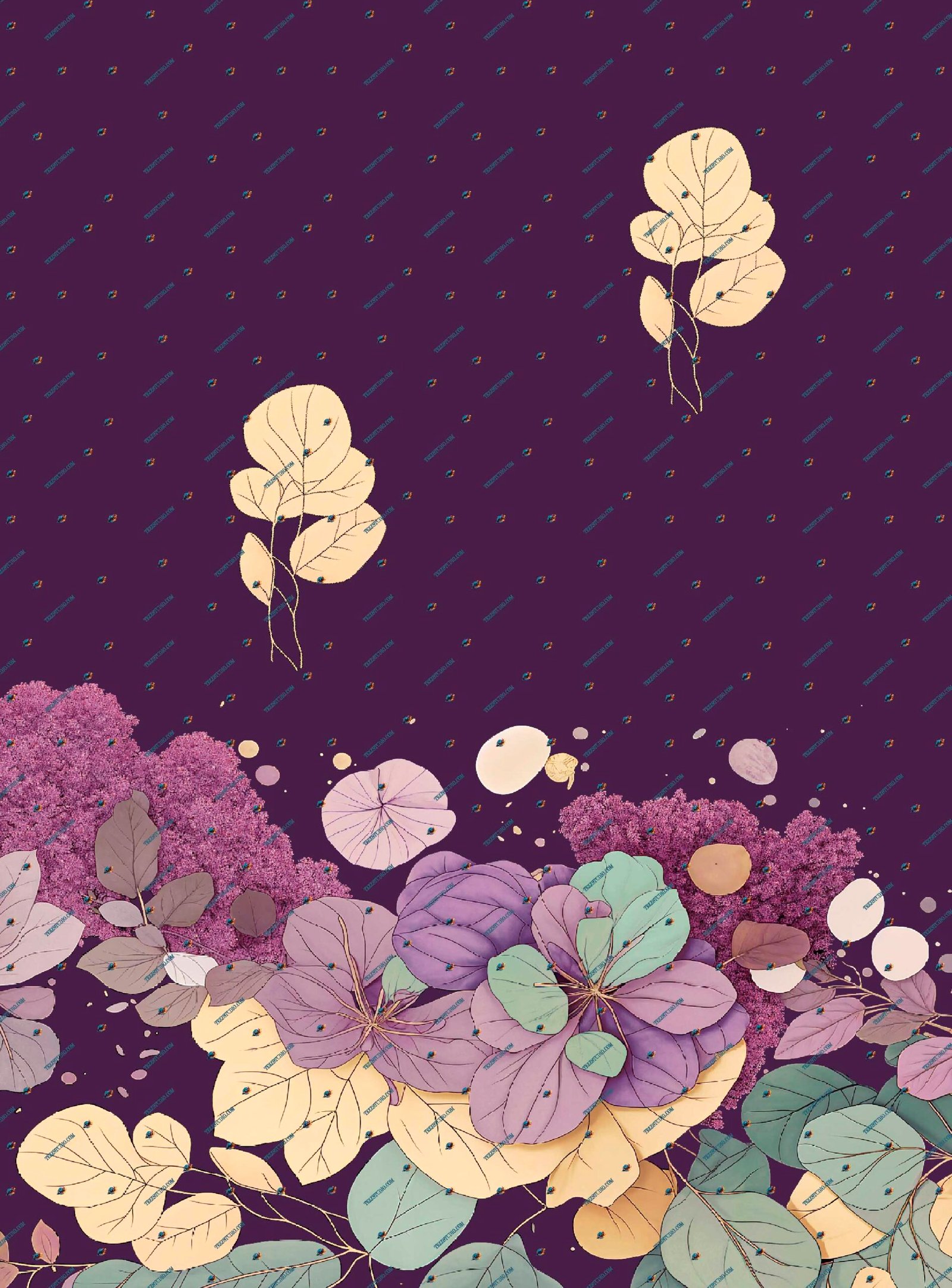 Flowers Kurti Design Pattern – Digital Textile Print