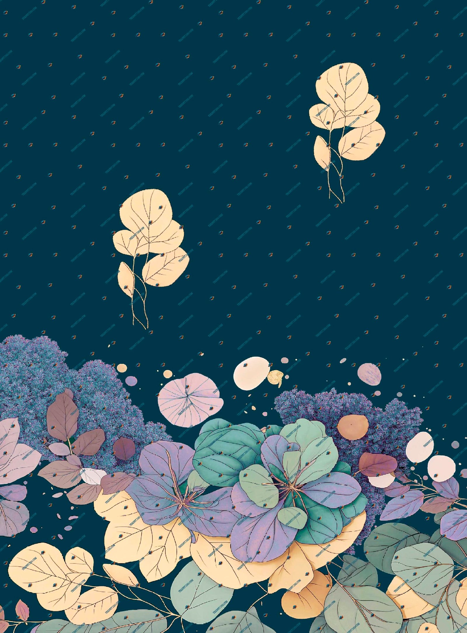 Flowers Kurti Design Pattern – Digital Textile Print - Image 2