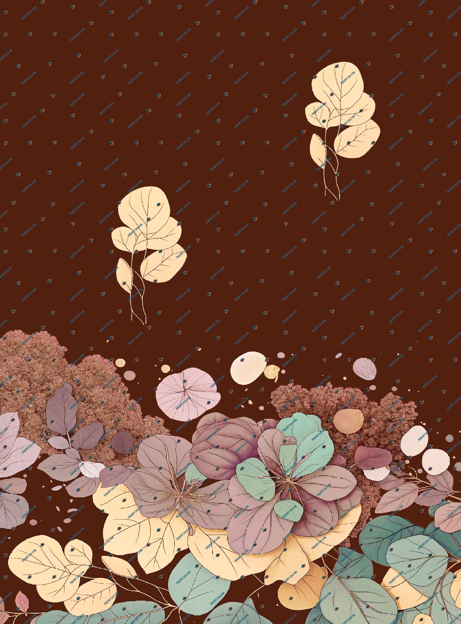 Flowers Kurti Design Pattern – Digital Textile Print - Image 3