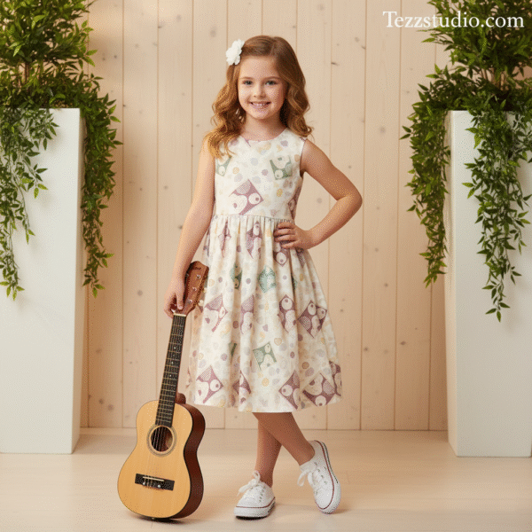 Abstract Geometry with Soft Floral Border Design