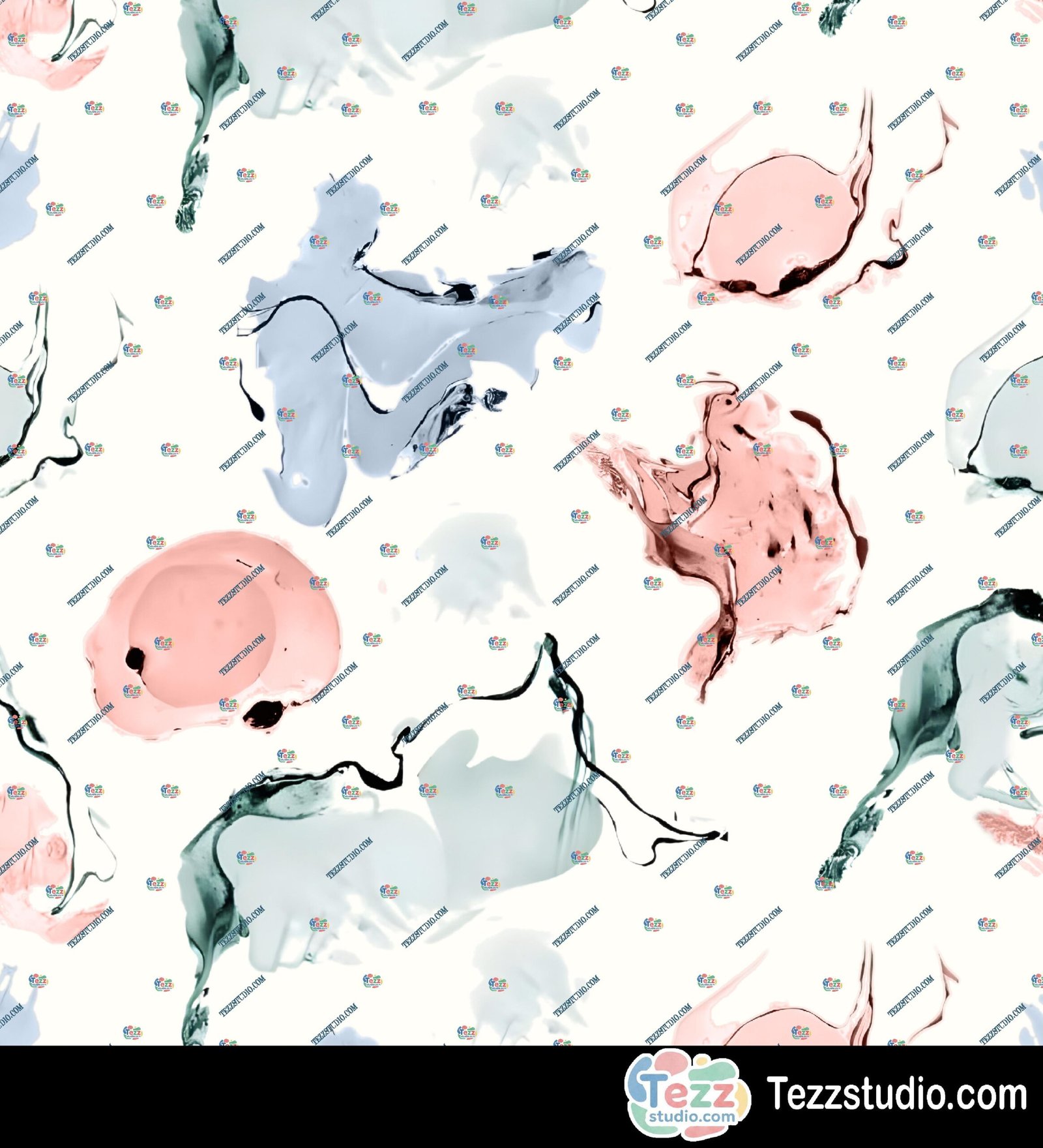 Pastel Abstract Fluid Allover Seamless Pattern - Image 4