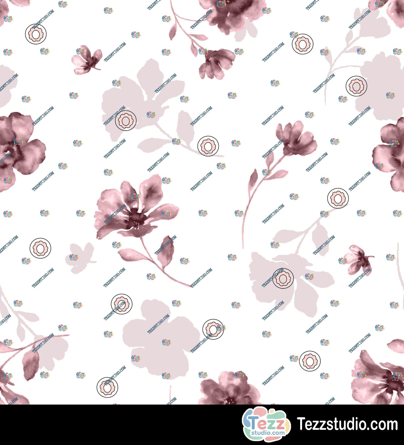 Soft Pastel Flower Border Design on White Background - Image 4