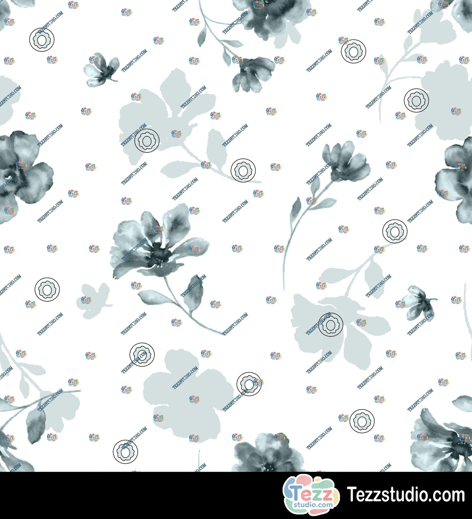 Soft Pastel Flower Border Design on White Background - Image 5