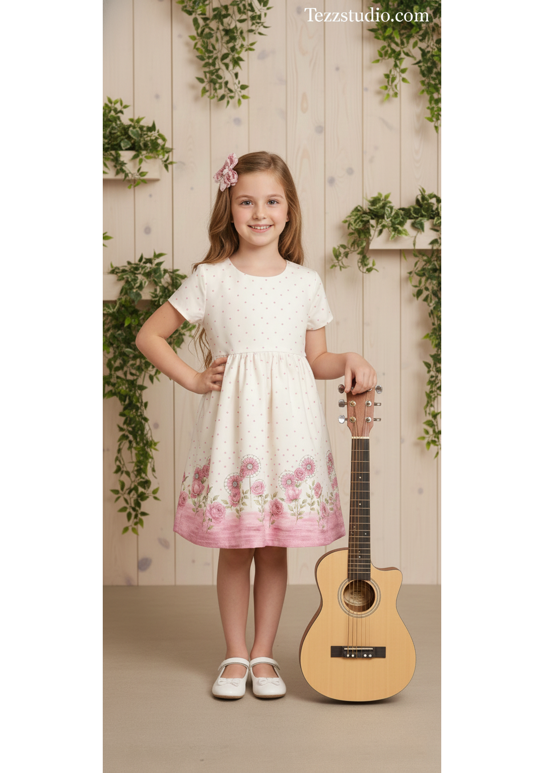 Elegant Pink Rose Watercolor Floral Border Design