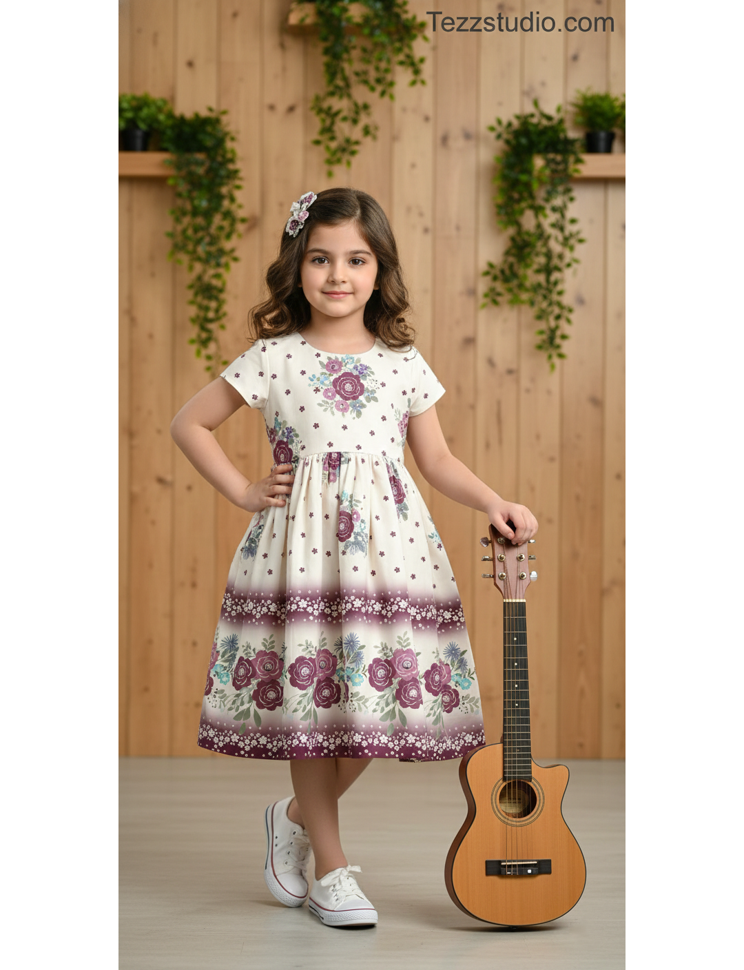 Elegant Floral Lace Border Design with Rose Motifs