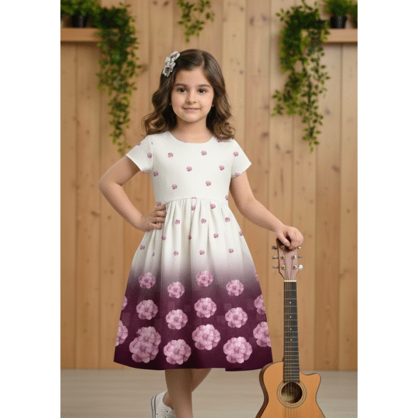 Elegant Pastel Flower Border with Ombre Effect