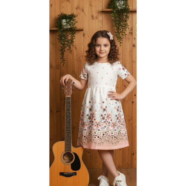 Pastel Floral Garden Border Design