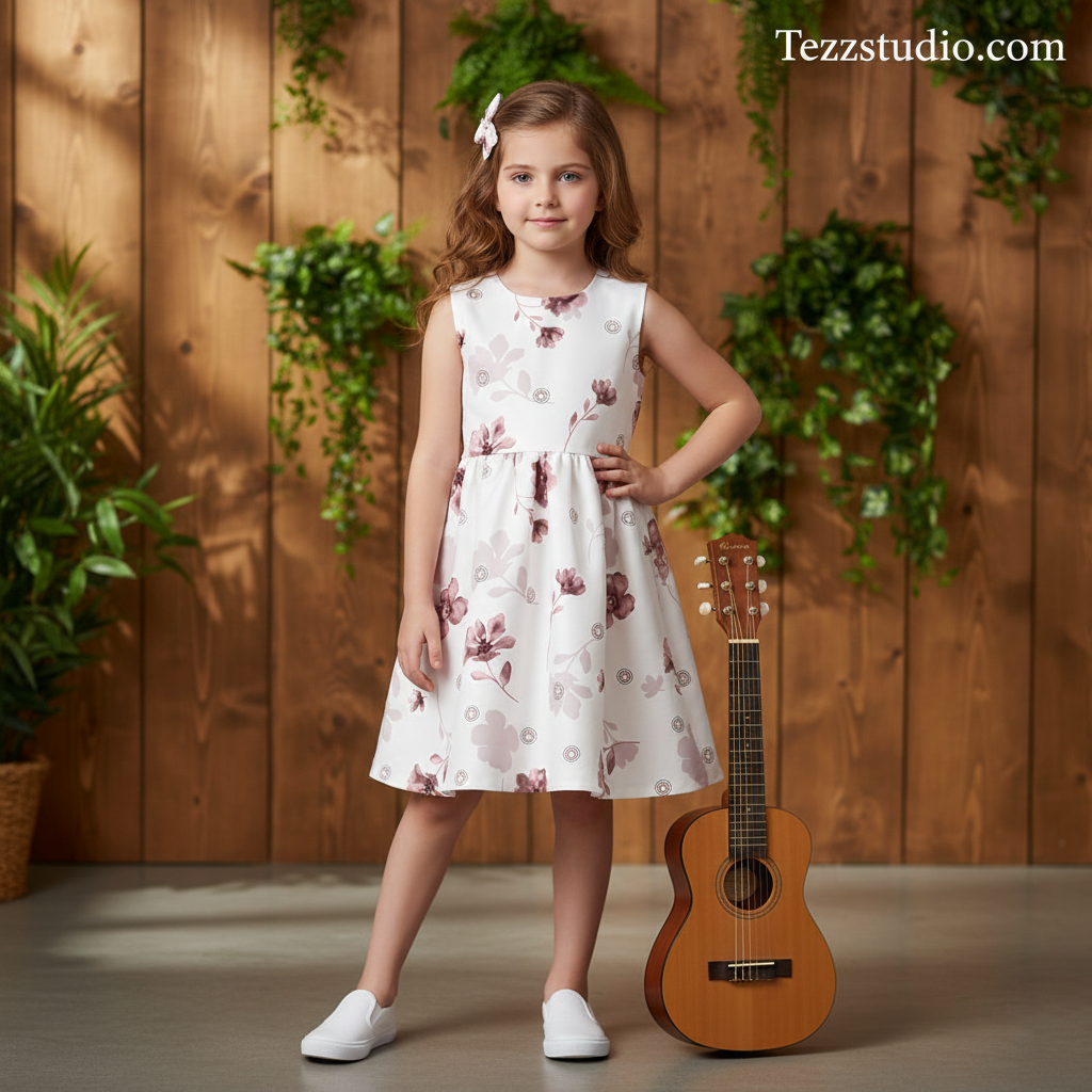 Soft Pastel Flower Border Design on White Background