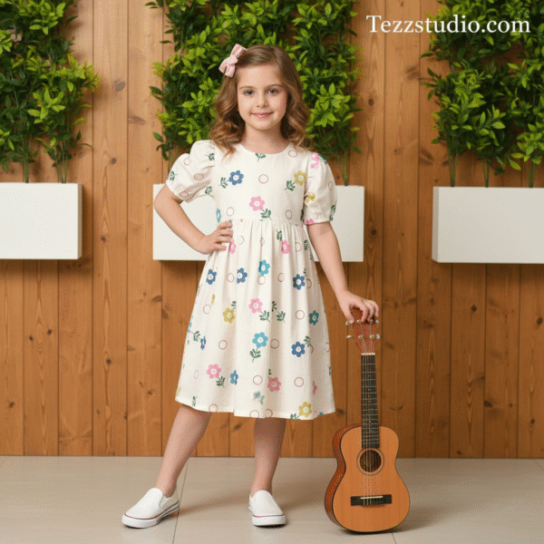 Pastel Floral Allover Seamless Textile Design on Off-White Background-01