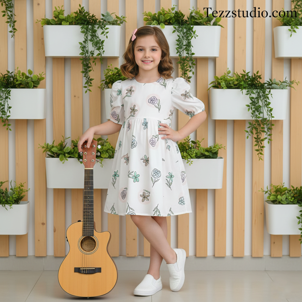 Soft Pastel Hand-Drawn Floral Allover Print Fabric Design - Image 2