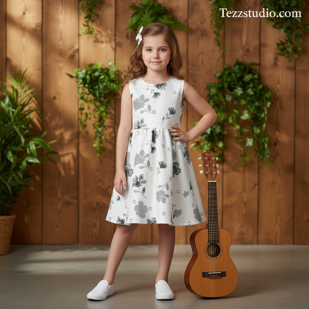 Soft Pastel Flower Border Design on White Background - Image 2