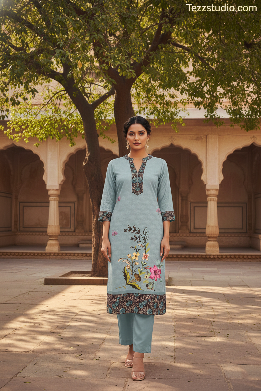 Elegant Pink Floral Allover Textile Pattern with Artistic Botanical Motifs - Image 2