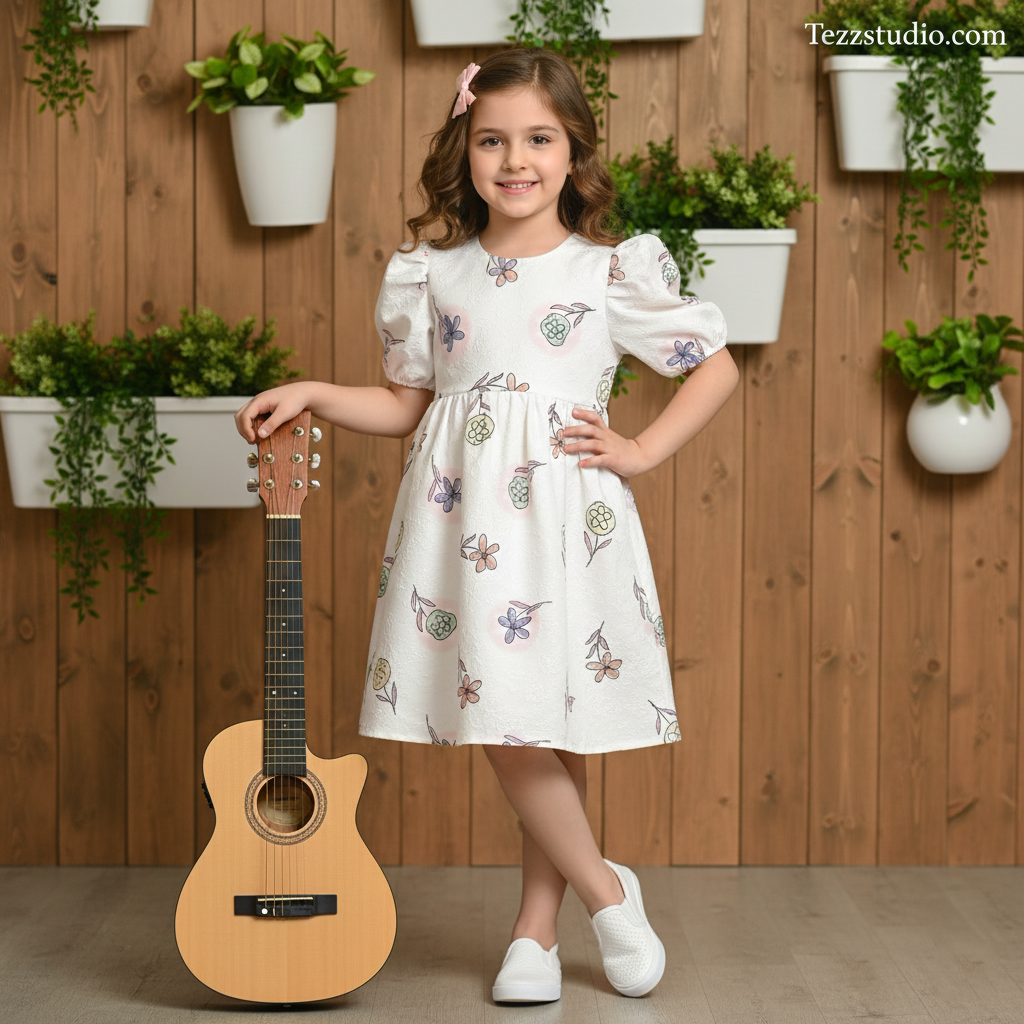 Soft Pastel Hand-Drawn Floral Allover Print Fabric Design - Image 3