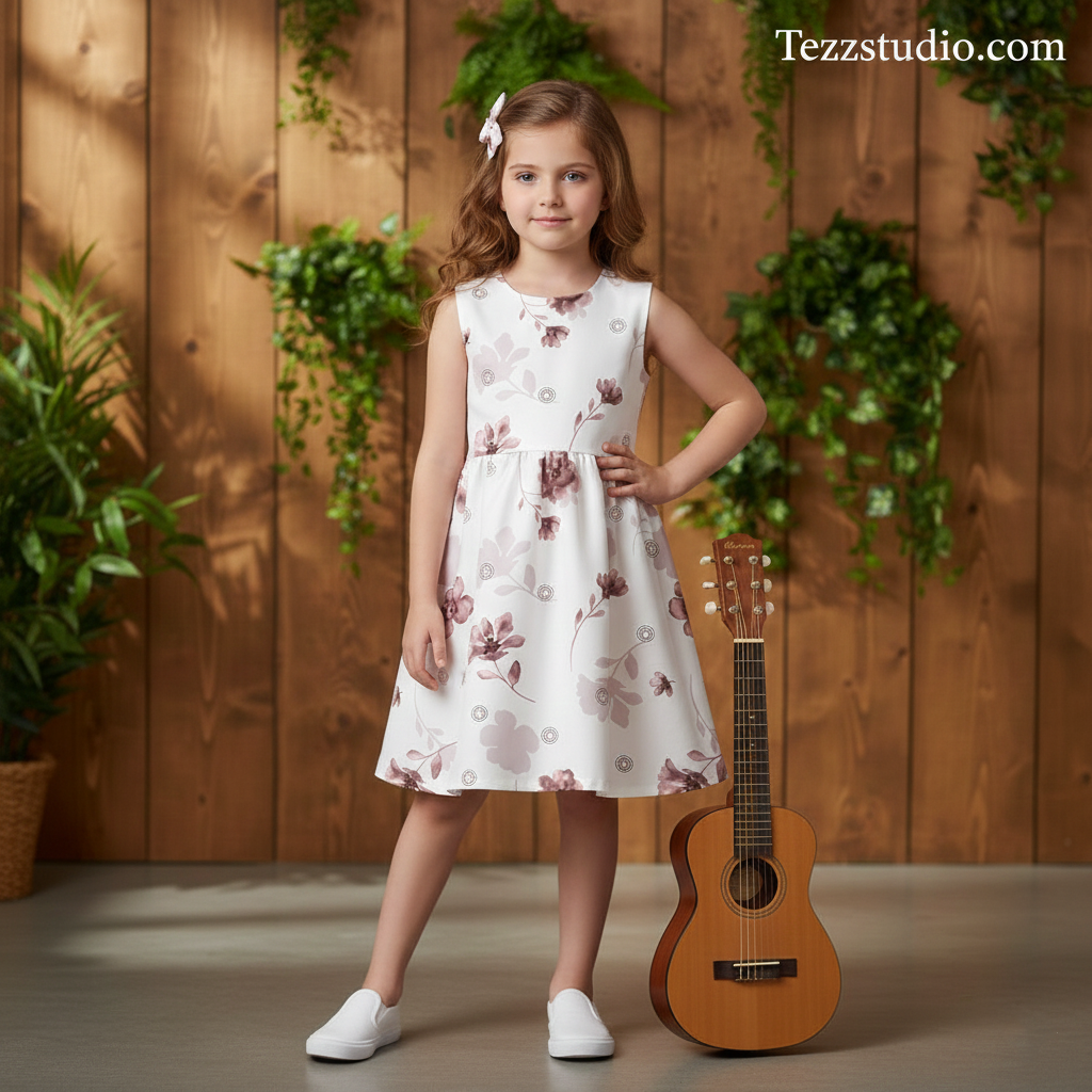 Soft Pastel Flower Border Design on White Background - Image 3