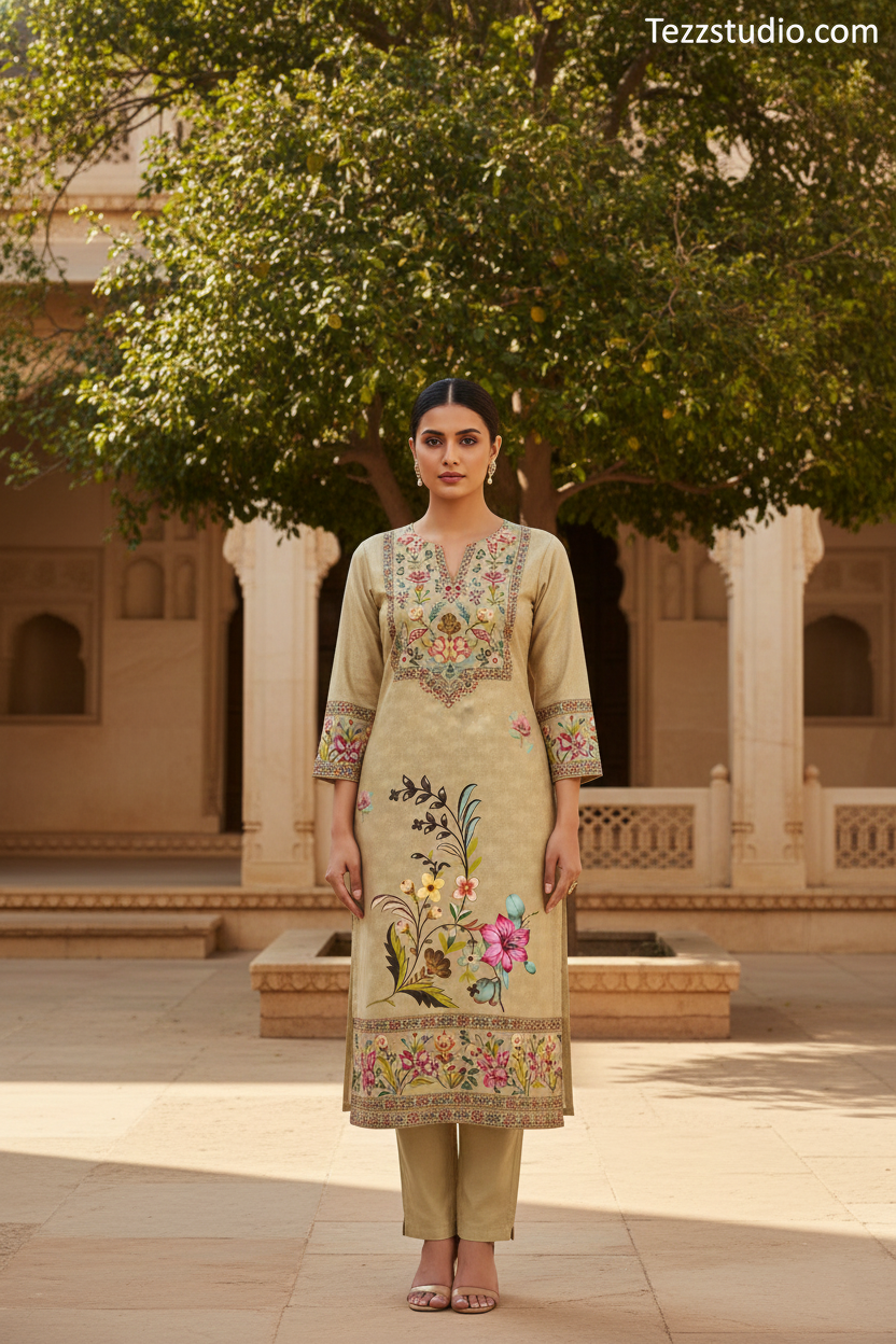 Elegant Pink Floral Allover Textile Pattern with Artistic Botanical Motifs - Image 3